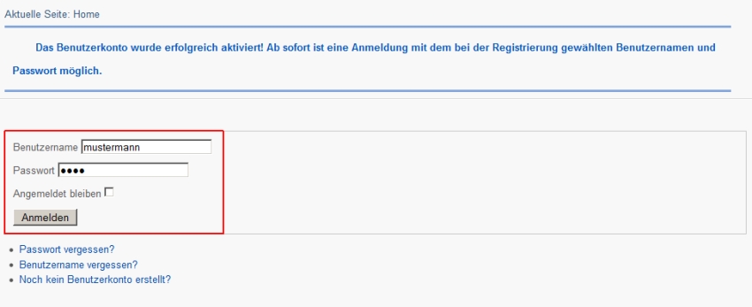 Registrierung